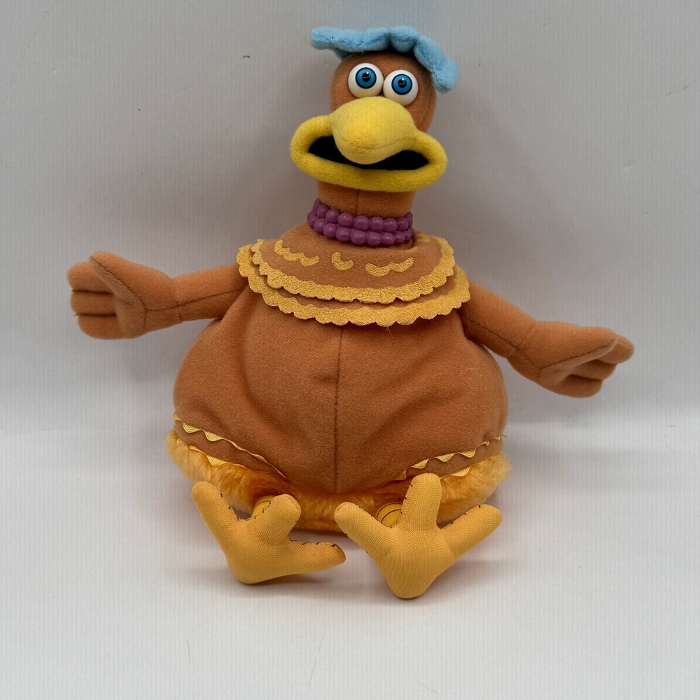 Playmates Chicken Run Bunty Plush Kids 9.5in Brown Vintage 2000 DreamWorks Toy